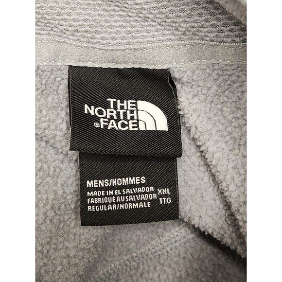 The North Face Sweatshirt Men 2XL Gray Textured Cap Rock 1/2 Zip Fleece Pullover - Picture 4 of 5